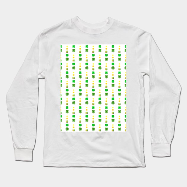 FOUR Leaf Clover - St Patricks Day Art Long Sleeve T-Shirt by SartorisArt1